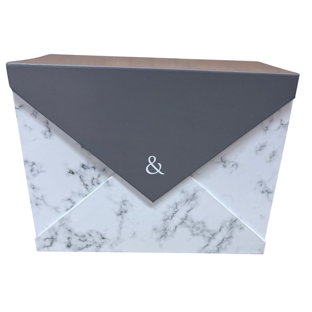 Mary & Martha Greeting Card Box Organizer White Marble Print DaySpring